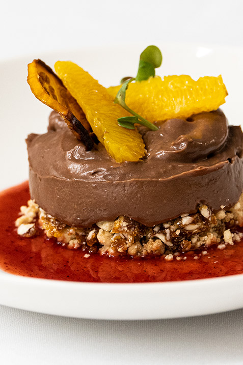 Fine dining experience featuring innovative Ecuadorian-International fusion dishes aboard the ultra-luxury Hermes Mega Catamaran.