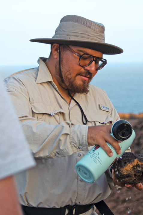 Naturalist Guide on the Hermes Galapagos Luxury Cruise, signifying the best and most exclusive experience available.