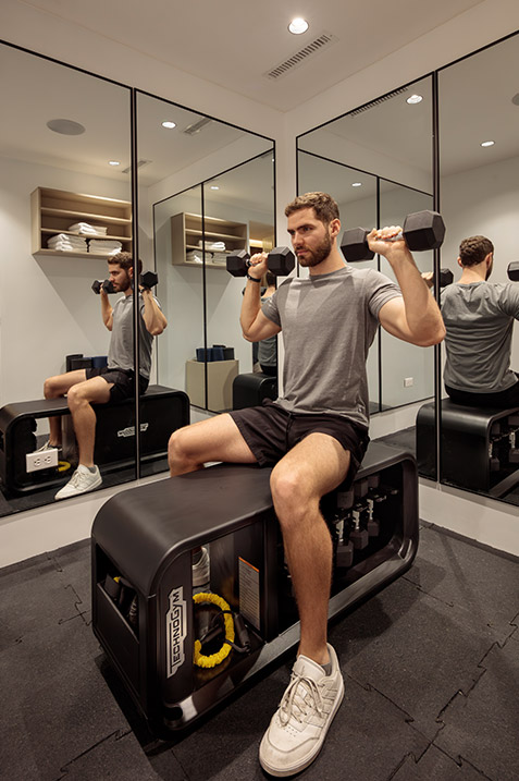 Gym and fitness center on the Hermes Galapagos Cruise ship