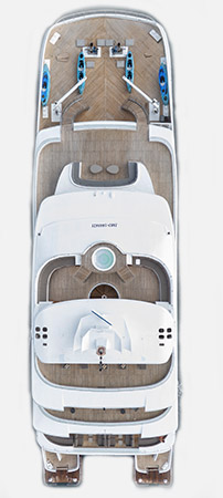 Aerial view of the Hermes Galapagos Luxury Cruise